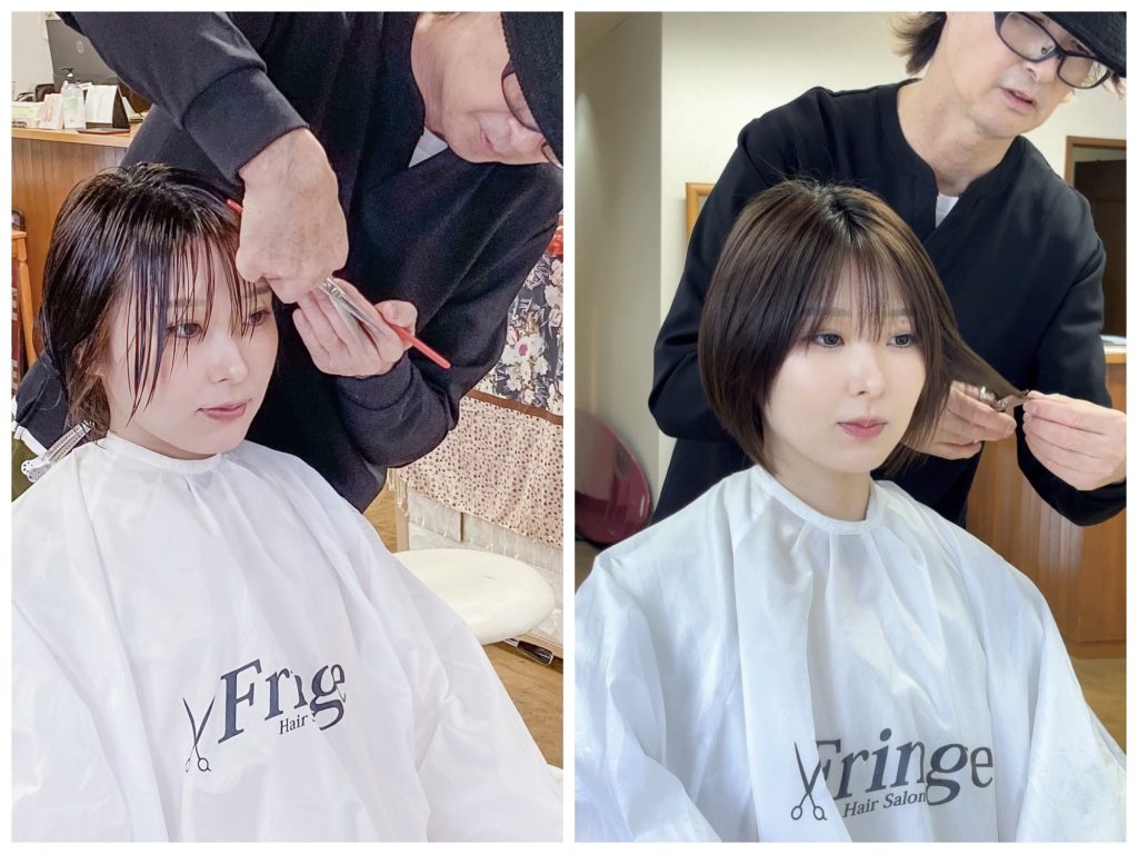 ウェットカットとドライカットでボリュームをしっかり調整します。