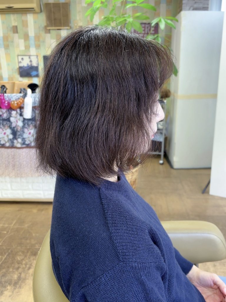 40代の多毛・くせ毛のお悩みを持つお客様・ビフォー