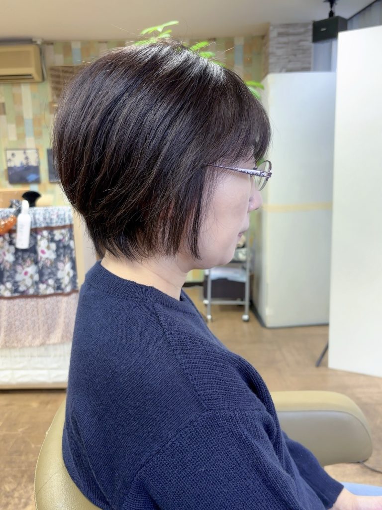 カット×marbb×ケアカラー×マイフォーストリートメントの複合技で落ち着きのあるショートボブに