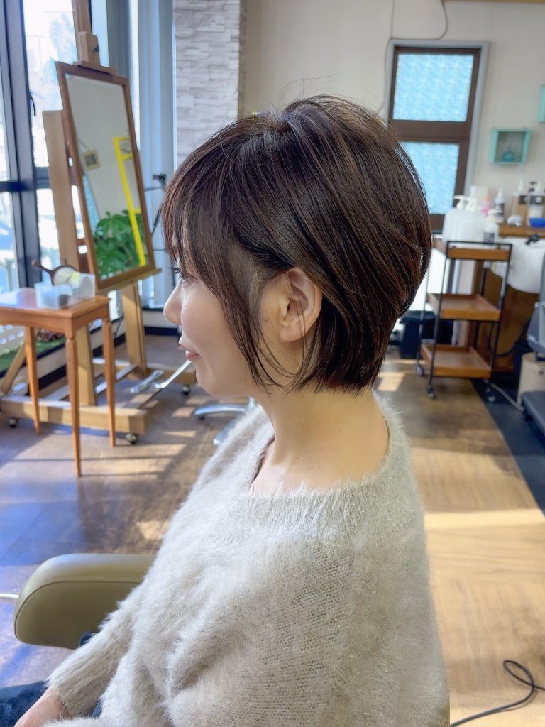 お客様の仕上がり・メリハリのある大人可愛いショート