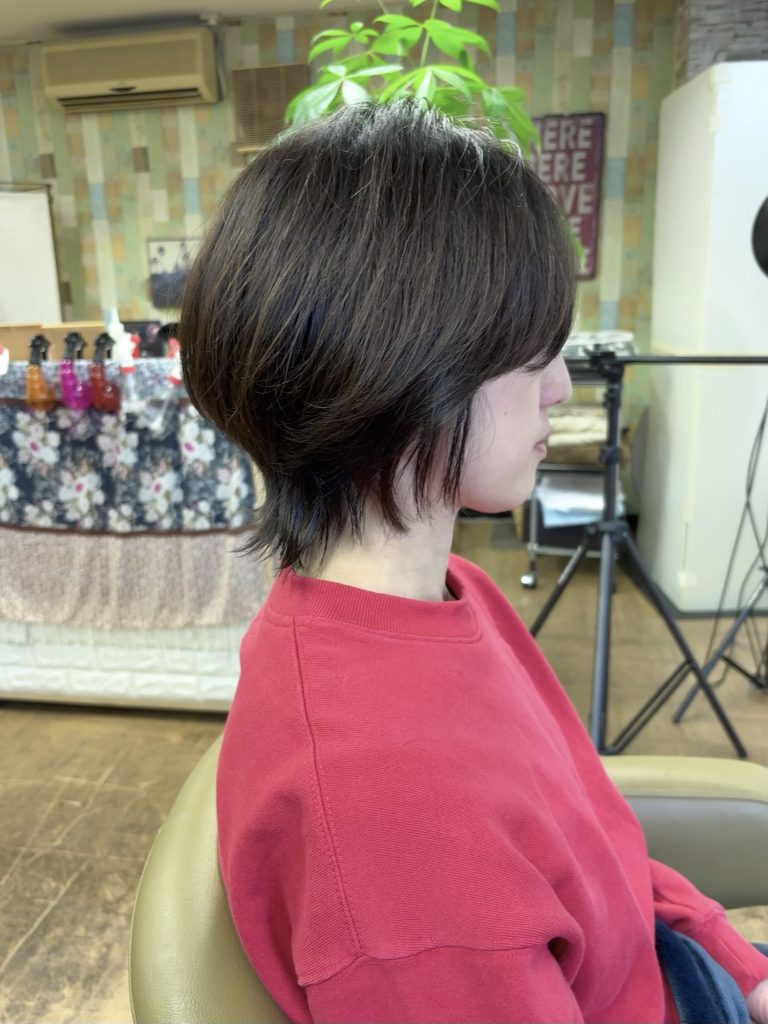 くびれミニウルフ　お客様スタイル　横からのスタイル画像