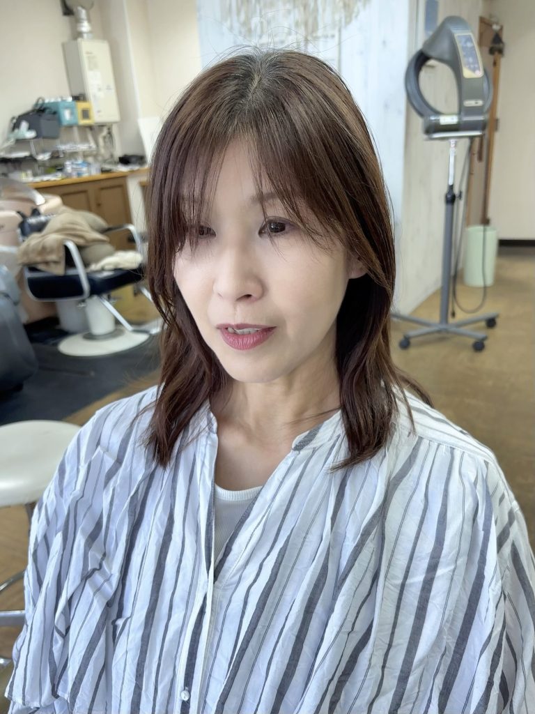 40代お客様・面長さん・ビフォー